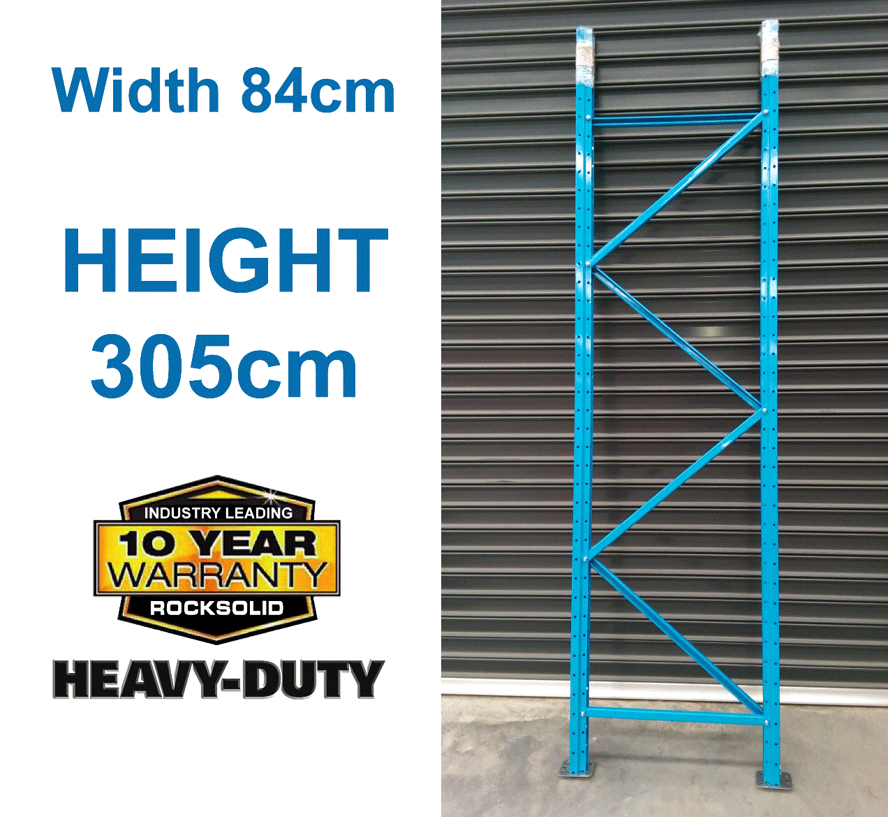 Pallet Racking Frame 3048mm Height Assembled Rock Solid Shelving