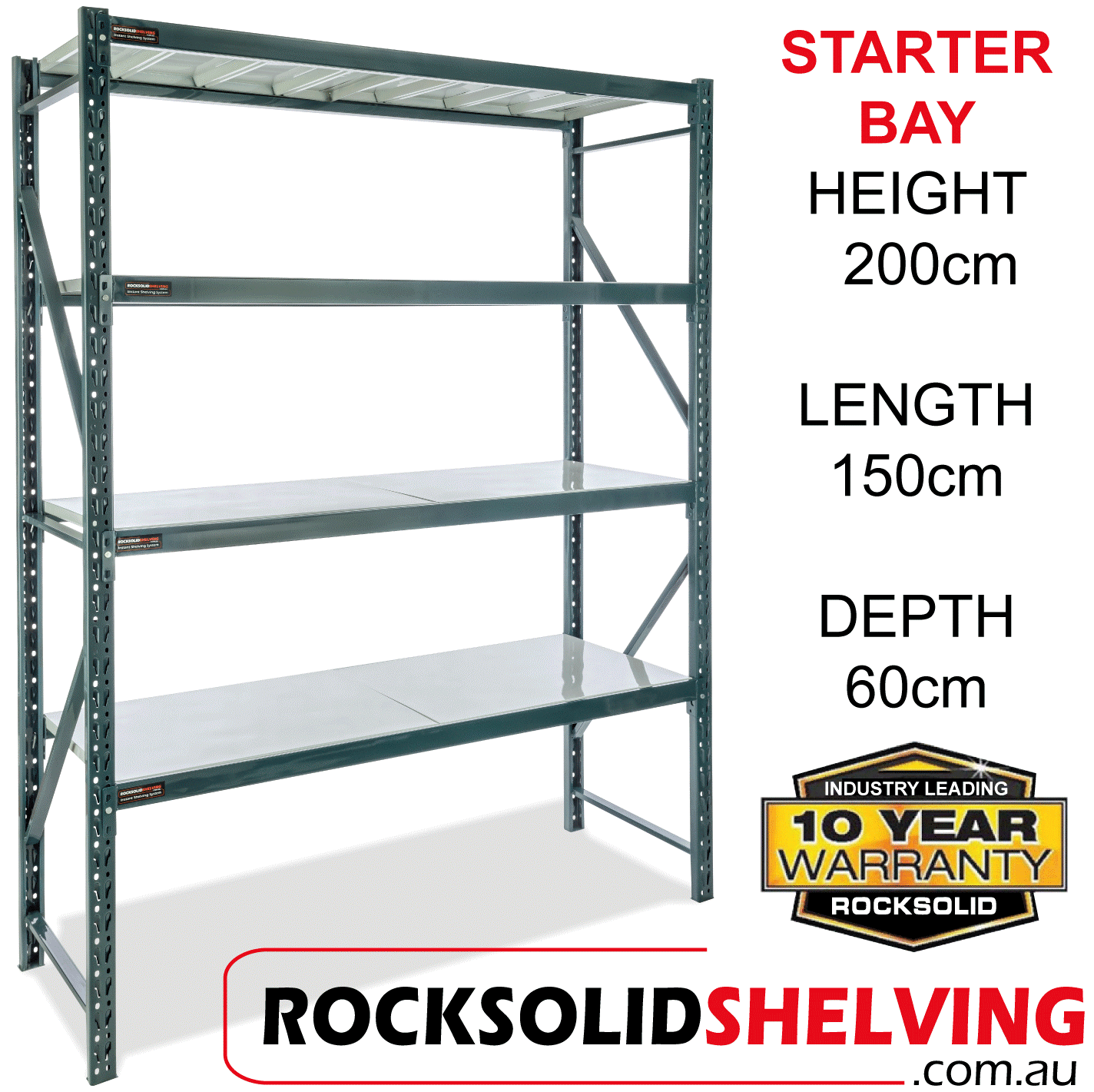 Garage Warehouse Shelving STARTER BAY Rock Solid Shelving