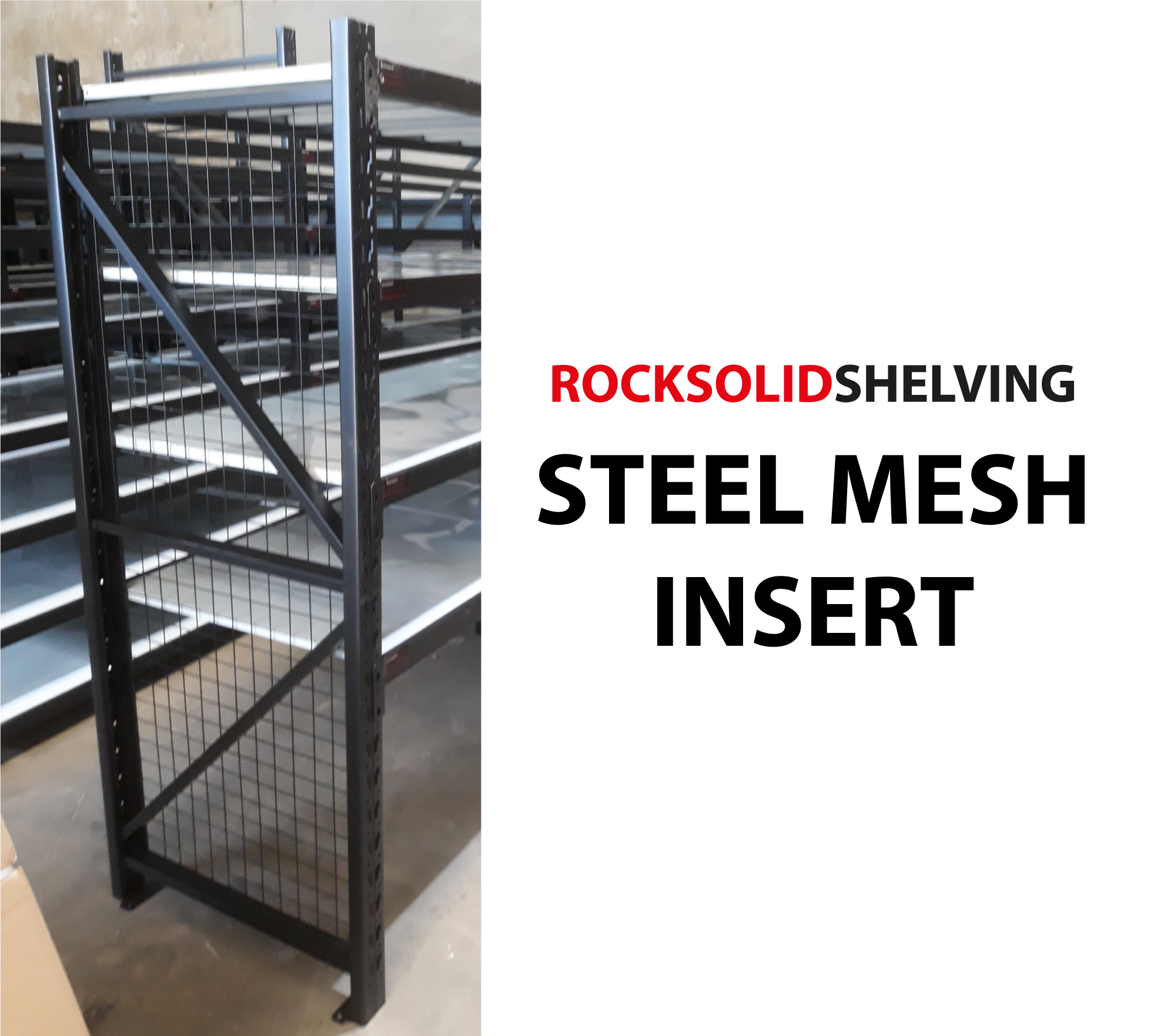 Steel Mesh Insert H26 2000 x 600mm - Rock Solid Shelving