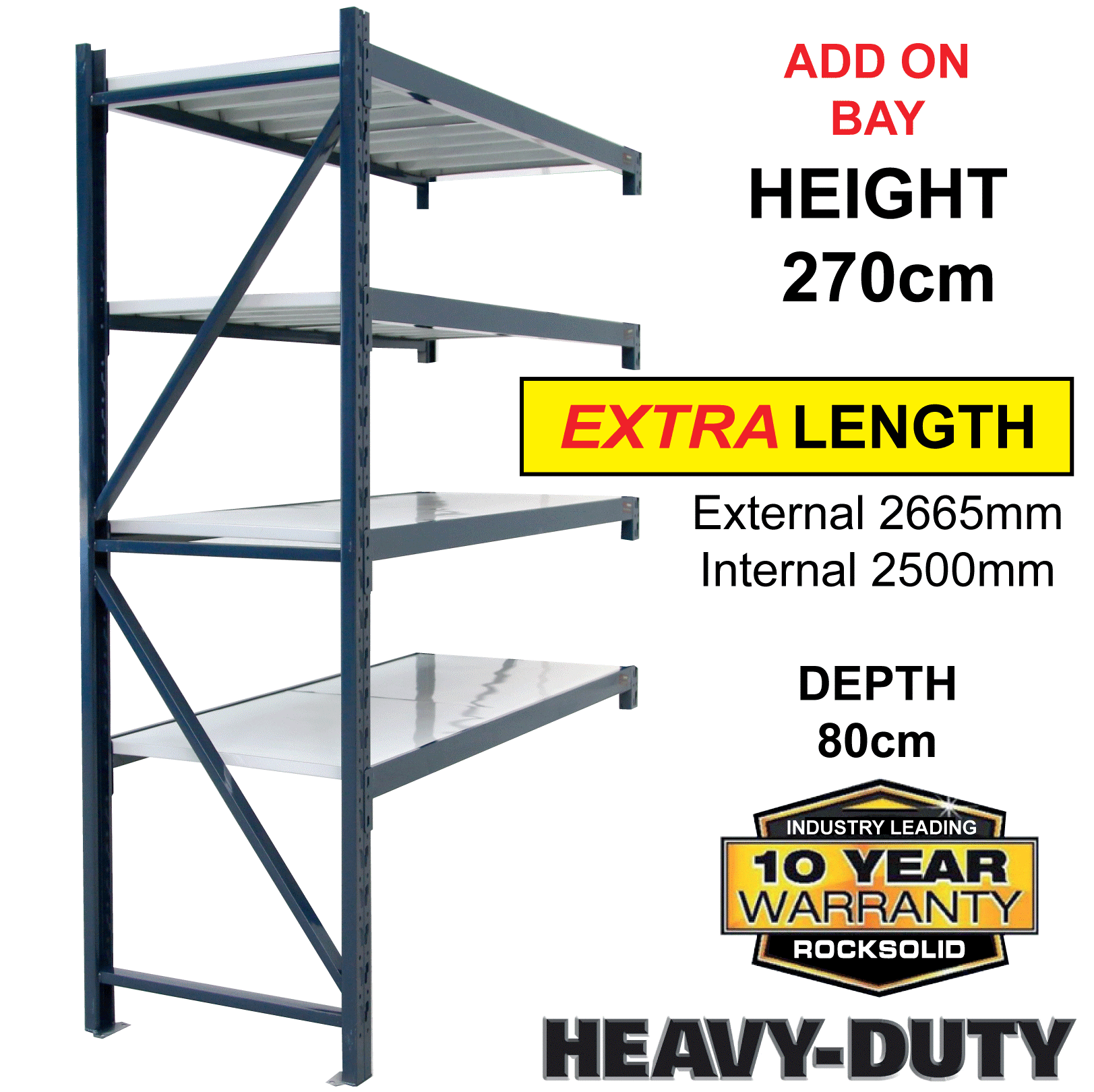 Garage Warehouse Shelving - ADD ON BAY
